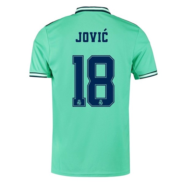 Trikot Real Madrid NO.18 Jovic Ausweich 2019-20 Grün Fussballtrikots Günstig